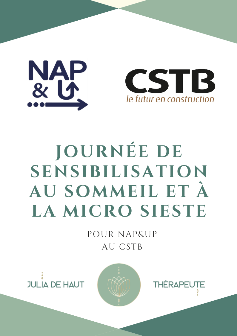 Journée de sensibilisation au sommeil et à la micro sieste en entreprise -nap&up -CSTB - champs sur marne